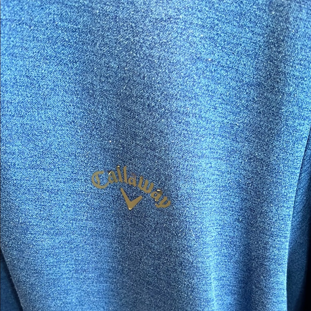 Callaway Blue Golf Pullover with Logo - Picture 2 of 4